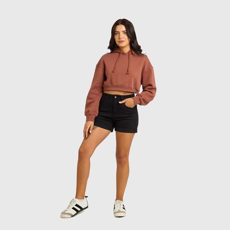 Short Mujer Mom Tiro Alto Negro Fashions Park-3