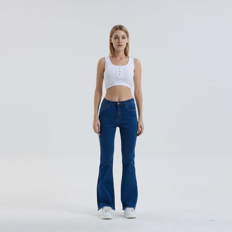 Jeans Mujer Flare Monse Flare Azul Fashion´s Park-3