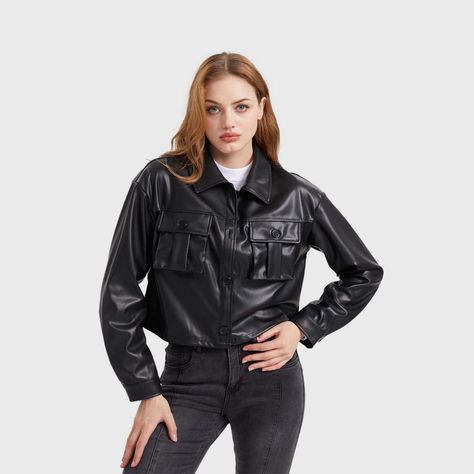 Chaqueta Mujer Sobrecamisa Negro-1