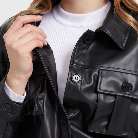 Chaqueta Mujer Sobrecamisa Negro-3