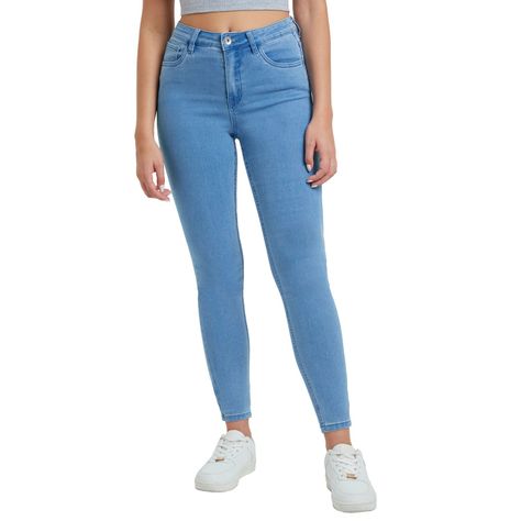 Jeans Super Skinny Emilia Azul Electrico Mujer-0