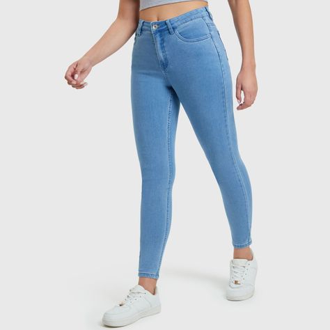 Jeans Super Skinny Emilia Azul Electrico Mujer-1