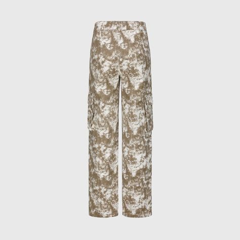 Pantalón Niña Cargo Wide Leg Beige-1