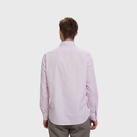 Camisa Hombre Cuello Italiano Lila Claro Fashion's Park-2