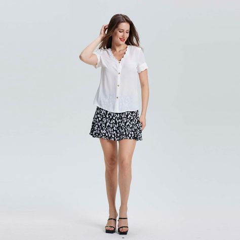Blusa Con Aplicación Ondulada Negro Mujer-3