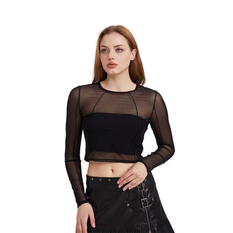 Polera Mujer Malla Negro Fashion´s Park-0