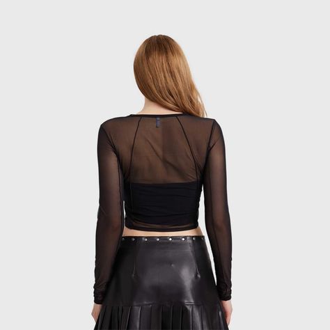 Polera Mujer Malla Negro Fashion´s Park-2