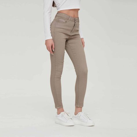 Jeans Mujer Super Skinny Cafe Claro Fashion´s Park-3