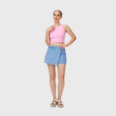 Polera Mujer Crop Rosado Fashion's Park-3