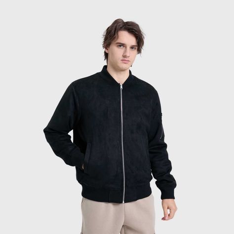 Chaqueta Hombre Bomber Negro Fashion's Park-1