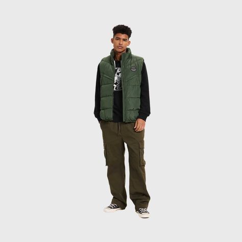 Parka Hombre Full Zipper Con Bolsillo Verde Fashion's Park-3