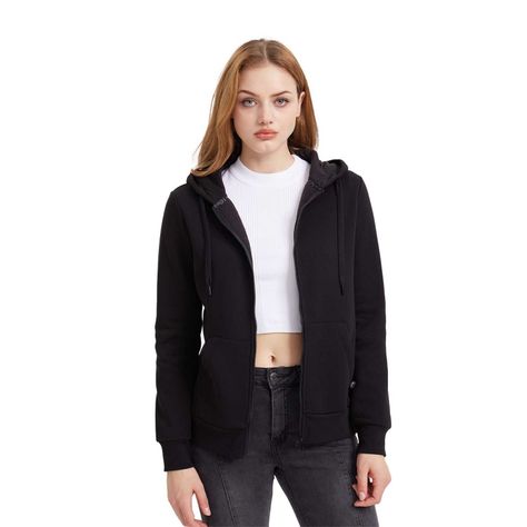 Polerón Mujer Hoodie Negro Fashion´s Park-0