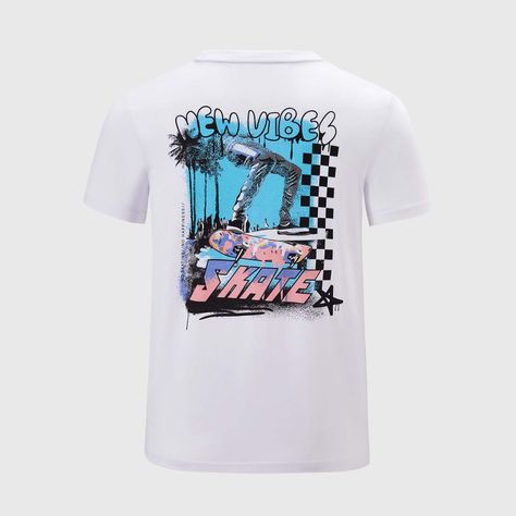 Polera Niño Print Blanco I Fashion's Park-1