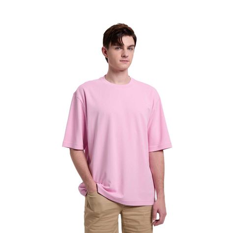 Polera Hombre Loose Fit Rosado Claro Fashion's Park-0