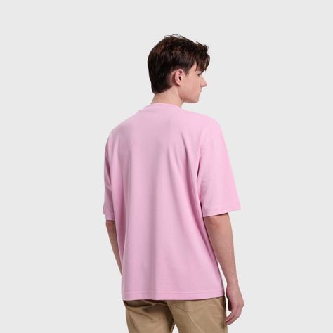 Polera Hombre Loose Fit Rosado Claro Fashion's Park-2