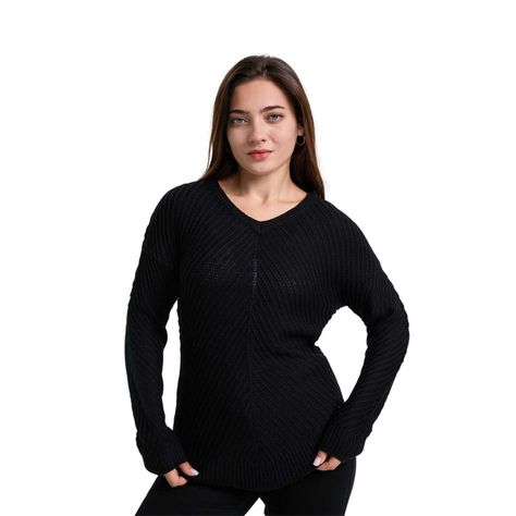 Sweater Mujer Listado Negro-0