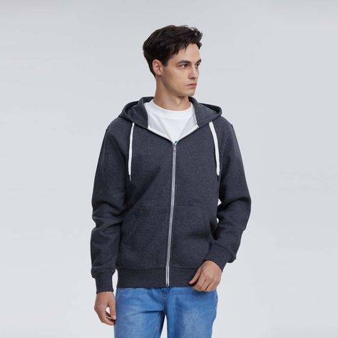 Polerón Hombre Básico Hoodie Marengo Melange-0