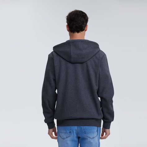 Polerón Hombre Básico Hoodie Marengo Melange-2