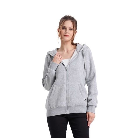 Polerón Mujer Hoodie Gris Melange Fashion's Park-0