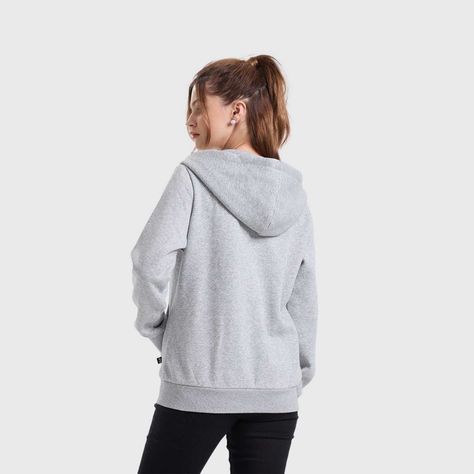 Polerón Mujer Hoodie Gris Melange Fashion's Park-2