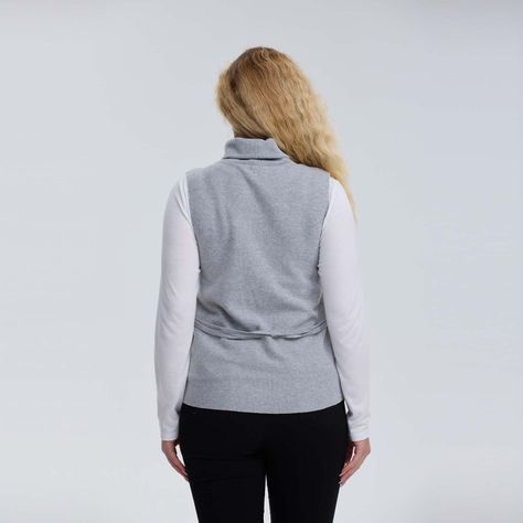 Sweater Mujer Con Amarra Gris Melange-2