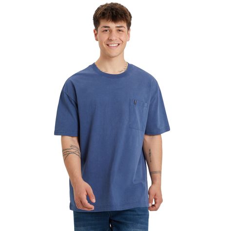 Polera Lisa Con Bosillo Azul Oscuro Hombre-0