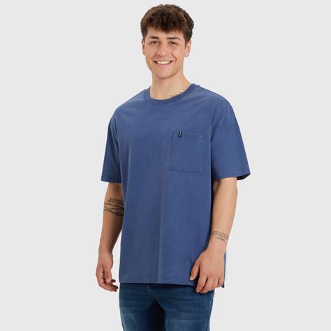Polera Lisa Con Bosillo Azul Oscuro Hombre-1
