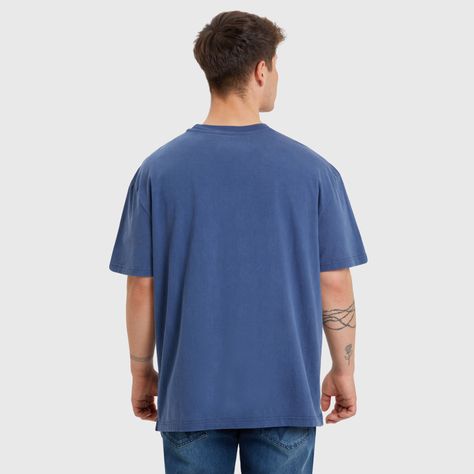 Polera Lisa Con Bosillo Azul Oscuro Hombre-2