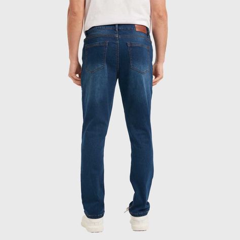 Jeans Hombre Slim Con Polar Azul Oscuro-2