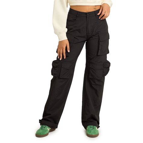 Pantalón Mujer Parachute Strap Negro Fashion's Park-0