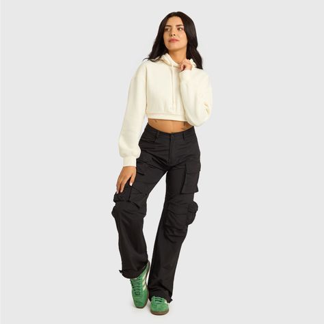 Pantalón Mujer Parachute Strap Negro Fashion's Park-3