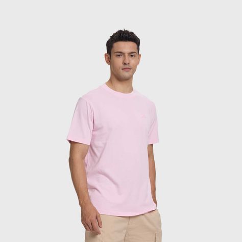Polera Hombre Long Fit Básica Rosado Claro Fashion's Park-1