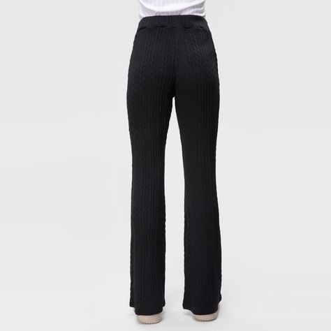 Pantalón Acanalado Negro Mujer Fashion's Park-2