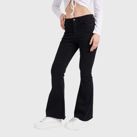 Jeans Mujer Flare Monse Negro-1