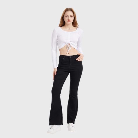 Jeans Mujer Flare Monse Negro-3
