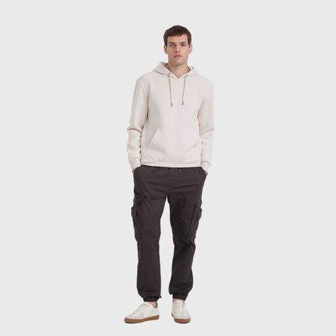 Polerón Hombre Hoodie Básico Beige Fashions Park-3