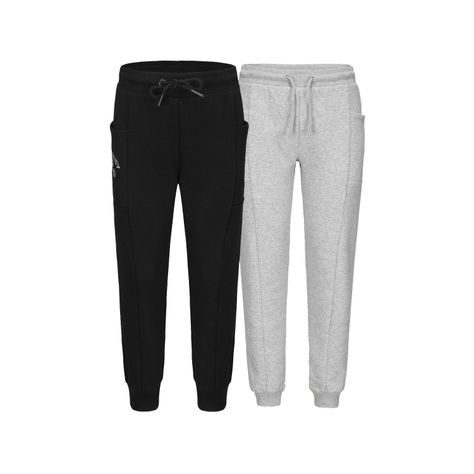 Pantalón Buzo Niña Bipack Básico Negro-0