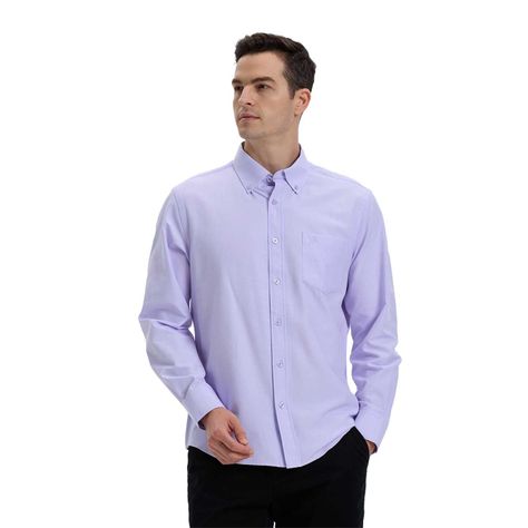 Camisa Hombre Oxford Lila-0