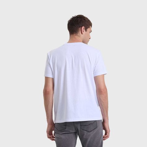 Polera Hombre Básica Con Bolsillo Blanco Fashion's Park-2