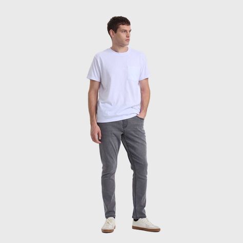 Polera Hombre Básica Con Bolsillo Blanco Fashion's Park-3