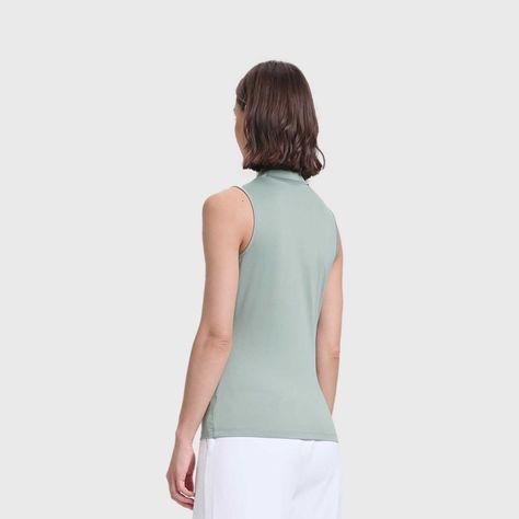 Polera Mujer Elasticada Verde Musgo Fashion's Park-2