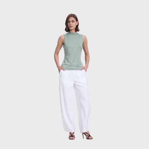 Polera Mujer Elasticada Verde Musgo Fashion's Park-3