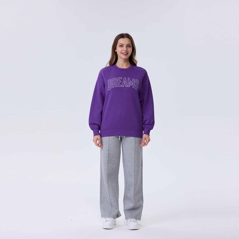 Polerón Mujer Tachas Morado-3