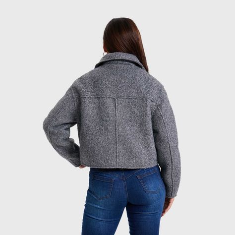 Chaqueta Mujer Paño Gris Melange Fashion´s Park-2