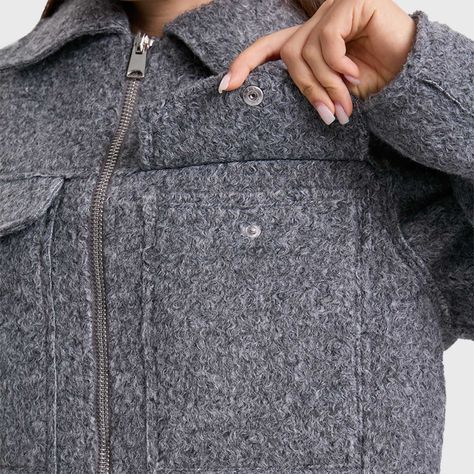 Chaqueta Mujer Paño Gris Melange Fashion´s Park-3
