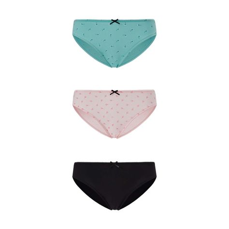 Calzón Mujer Tripack Bikini Algodón Aqua Fashion's Park-0