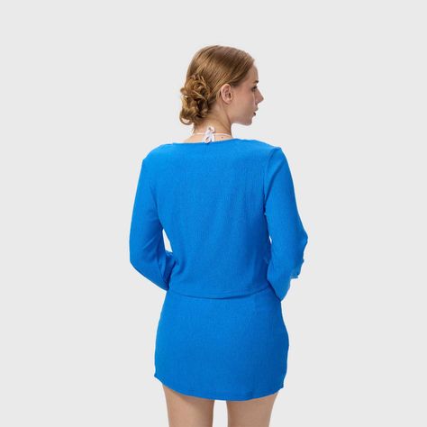 Polera Mujer Malla Azul Claro Fashion's Park-2