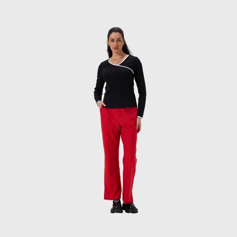 Polera Mujer Rib Escote Cruzado Negro Fashion's Park-3
