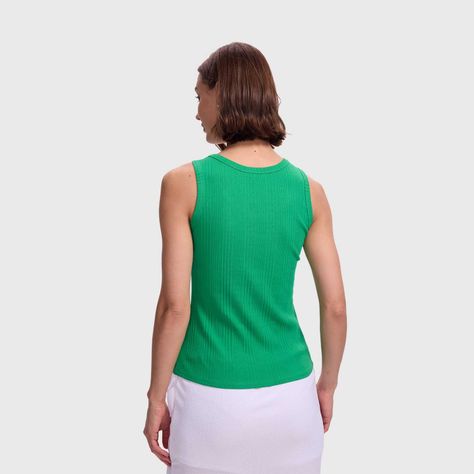 Polera Mujer Rib Rayas Y Lisa Verde Fashion's Park-2