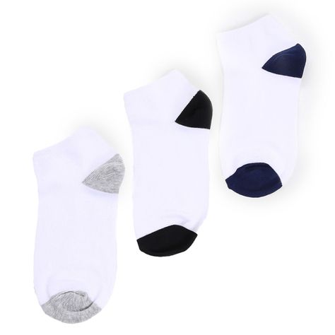 Calceta Deportiva Hombre Tripack Blanco Fashion's Park-0